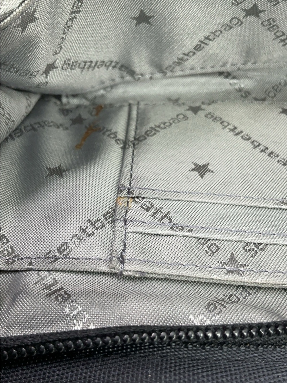 Harveys Seatbelt Bag wallet features black woven webbing and a gray. - Picture 11 of 11